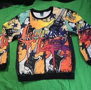 Women Long Sleeve Graphic Pullover Top Size Small